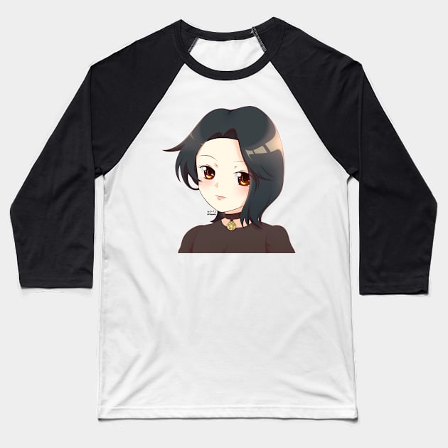 Anime Doomer Girl Star Choker Baseball T-Shirt by hitoridraws